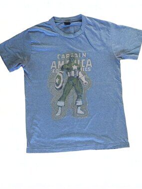 Vintage Style Marvel Captain America Graphic Tee No Size